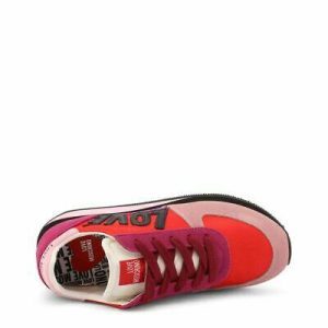 Moschino Pink Red Suede Sneakers