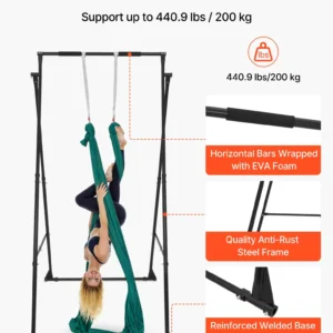 VEVOR Yoga Hammock Stand with Load Swing Frame and Aerial Silk Strands