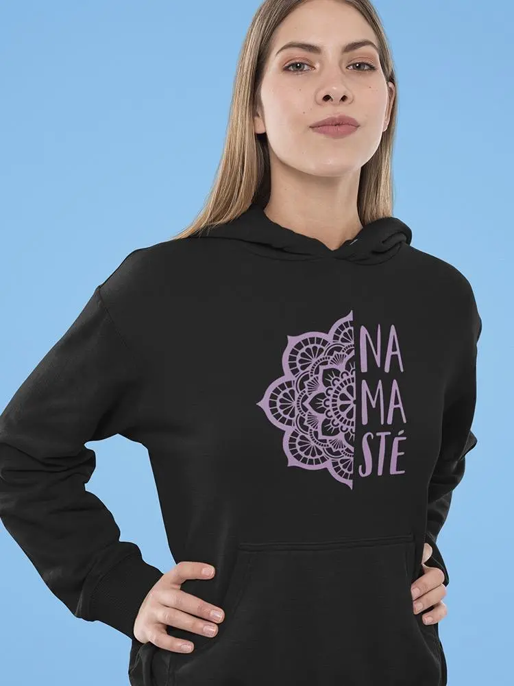 NAMASTE Flower Mandala Hoodie (Black)