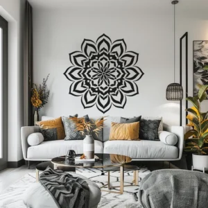 Elegant Vinyl Wall Decal for Meditation and Yoga Spaces