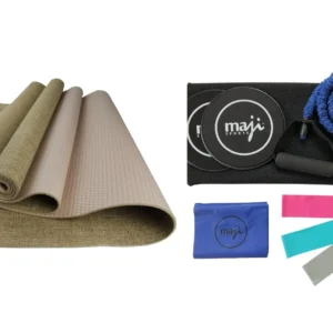 Jute Premium ECO Fitness, pilates, Yoga Mat + Fitness Bundle